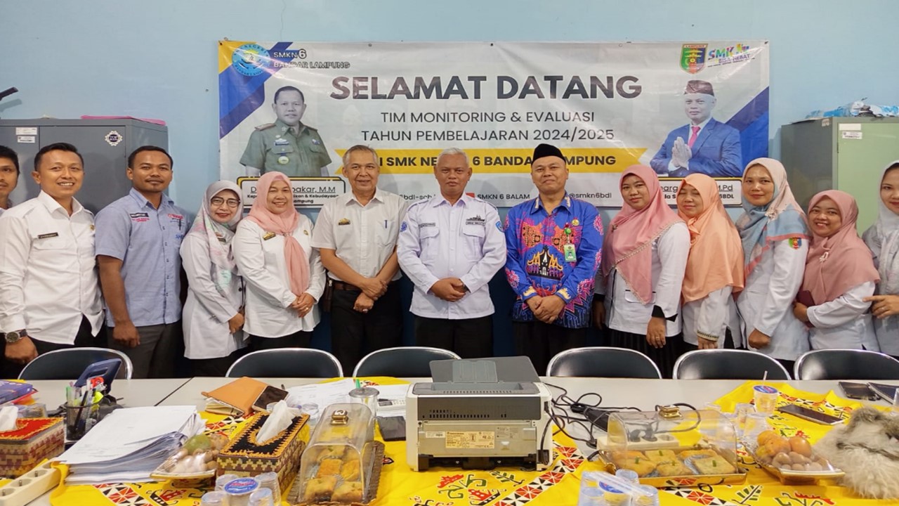 Pendampingan Sekaligus Monev Hasil MPLS bagi Kepala Sekolah dan GPAI SMKN 6 Kota Bandar Lampung